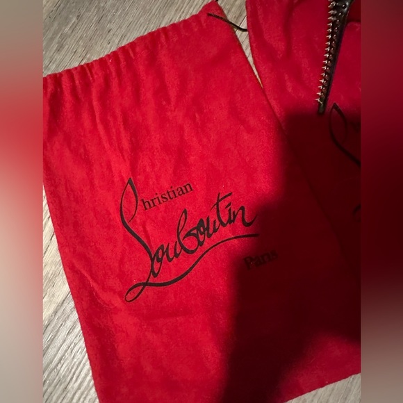 Christian Louboutin Peep Toe Pumps with Spike Accents - Picture 8 of 11